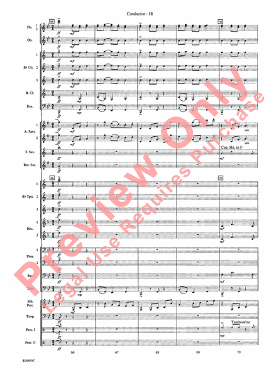 The Spirit of Orpheus (A Sinfonian Celebration) Concert Band scores gallery preview page 21