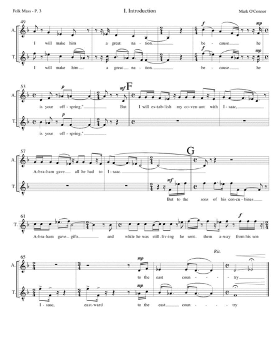Folk Mass (Vocal Choir, 7 Movements) 4-Part scores gallery preview page 5