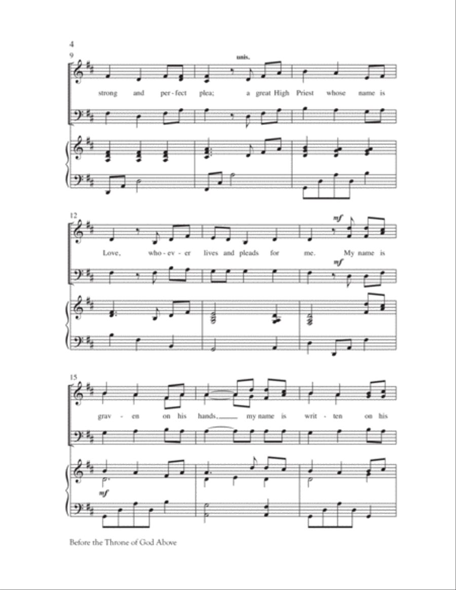 Before the Throne of God Above 3-Part scores gallery preview page 3
