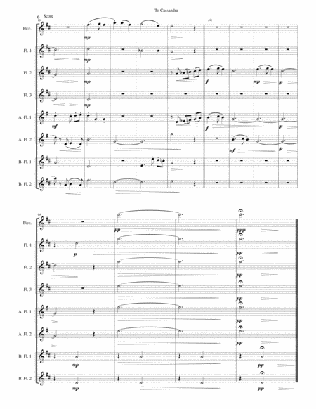 To Cassandra for flute octet or flute choir image number null