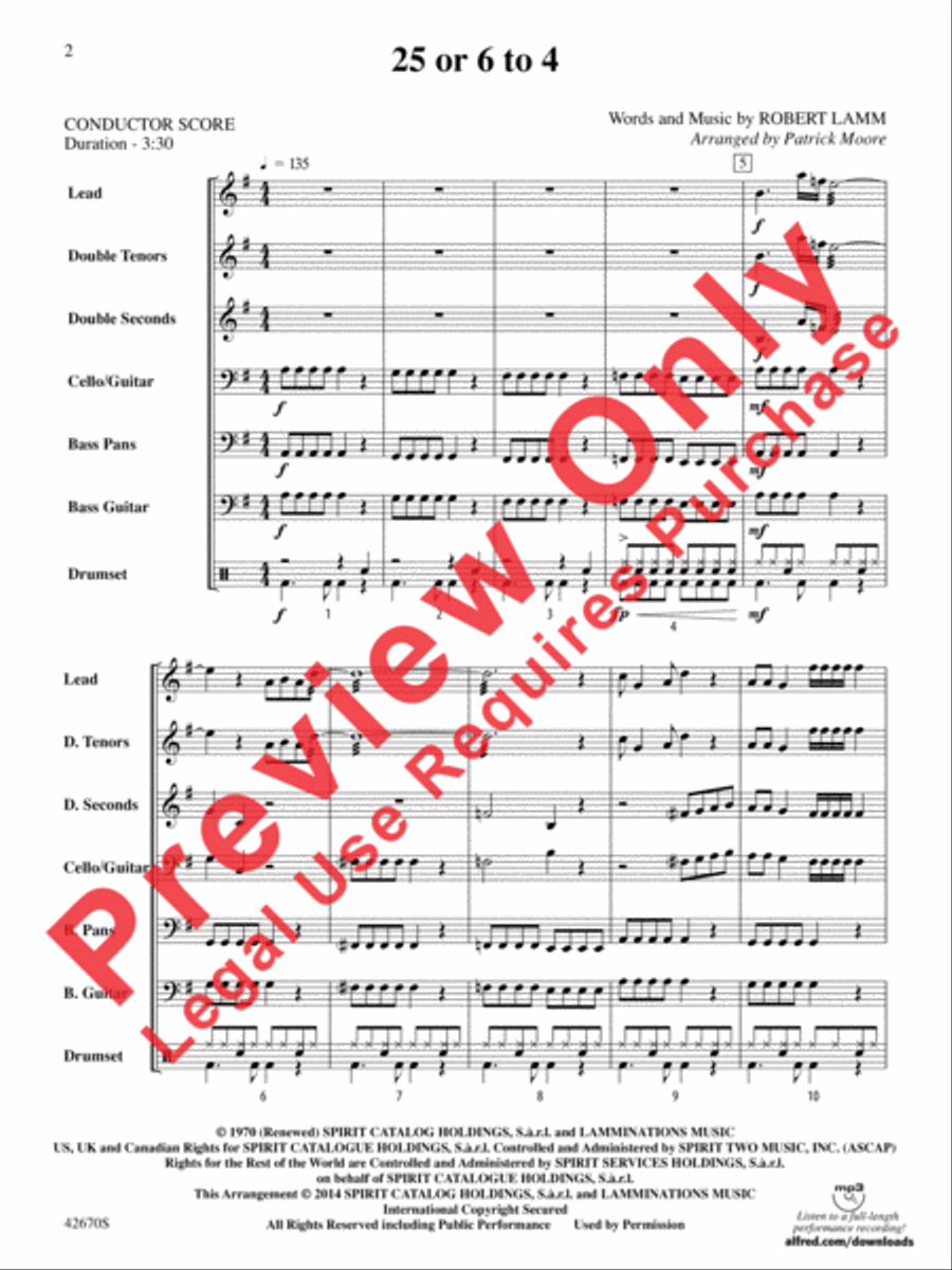25 or 6 to 4 25 or 6 to 4 Steel Drum Band scores gallery preview page 3