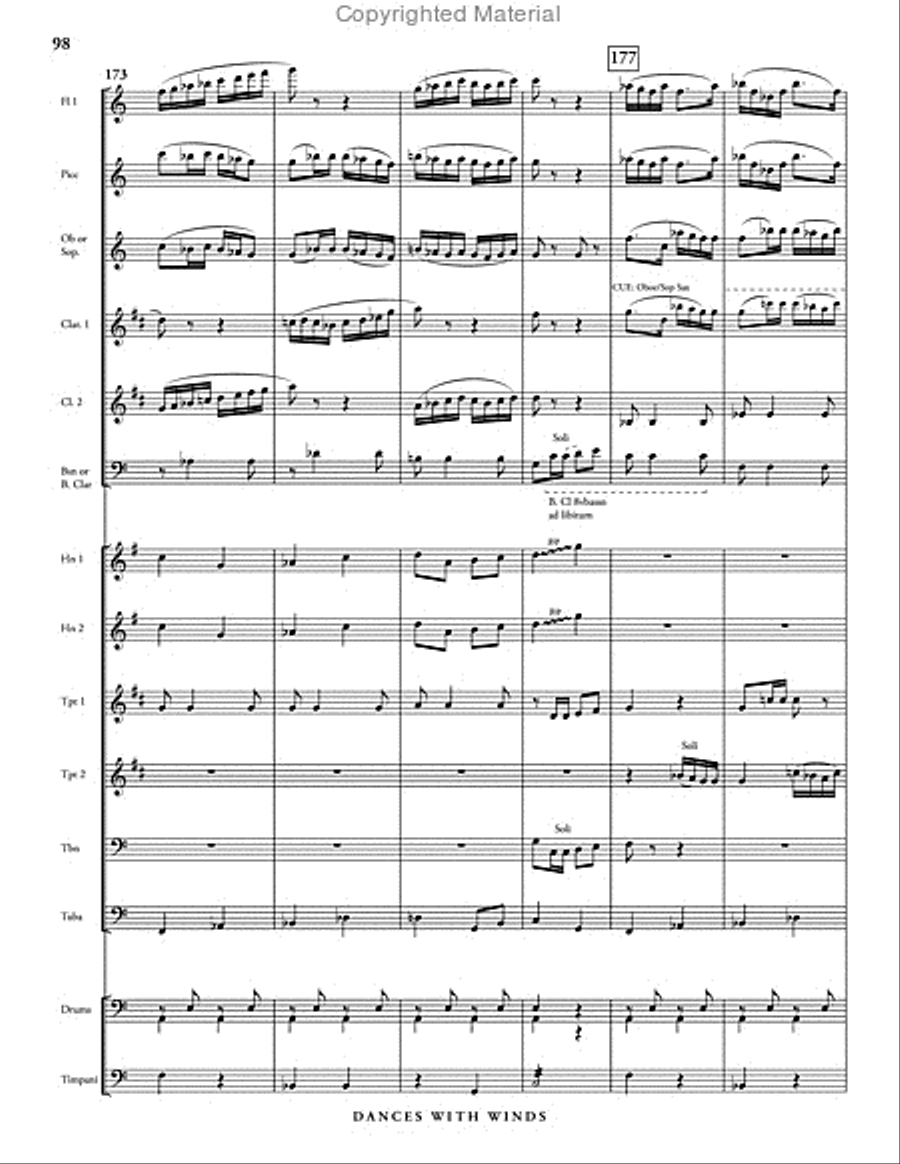 Dances with Winds Dances with Winds Concert Band scores gallery preview page 104