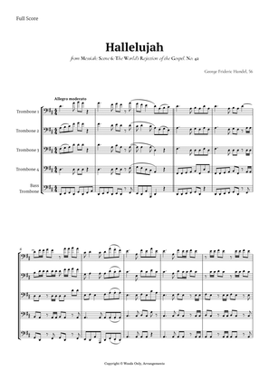 Book cover for Hallelujah from Messiah by Handel for Trombone Quintet
