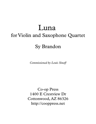 Luna for Violin and Saxophone Quartet
