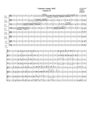 Canzon no.11 a8 (1615) (arrangement for 8 recorders)