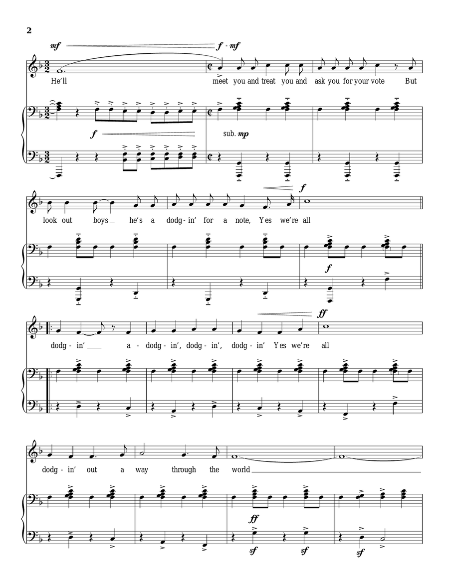 The Dodger The Dodger Piano, Vocal scores gallery preview page 2