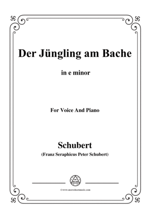 Schubert-Der Jüngling am Bache,Op.87 No.3,in e minor,for voice and piano