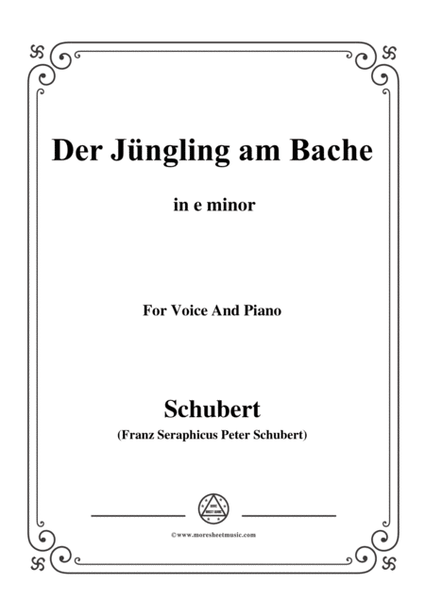 Schubert-Der Jüngling am Bache,Op.87 No.3,in e minor,for voice and piano image number null