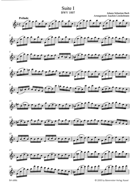Two Suites for Flute (after the Suites for Violoncello solo BWV 1007, 1009)