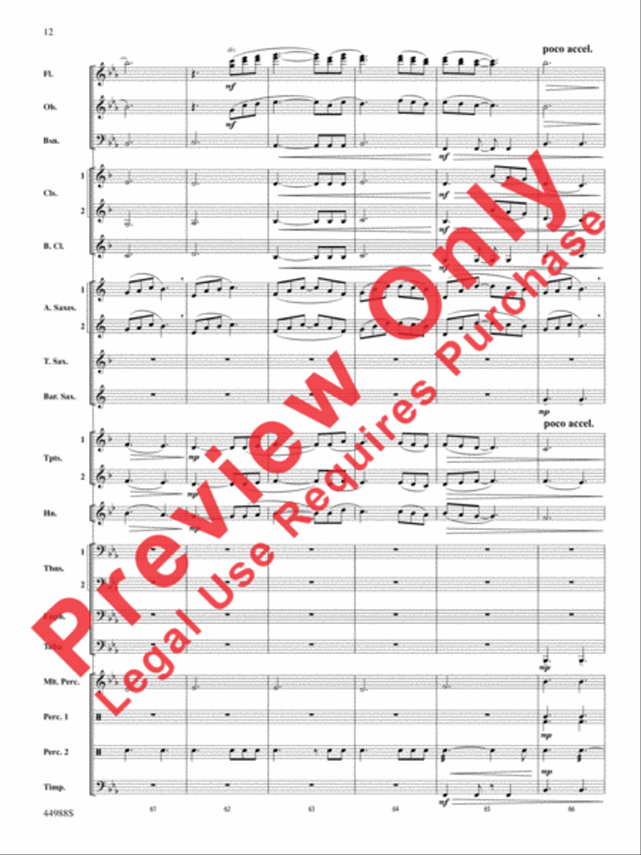 Escape from Dead Raider's Hollow Concert Band scores gallery preview page 13