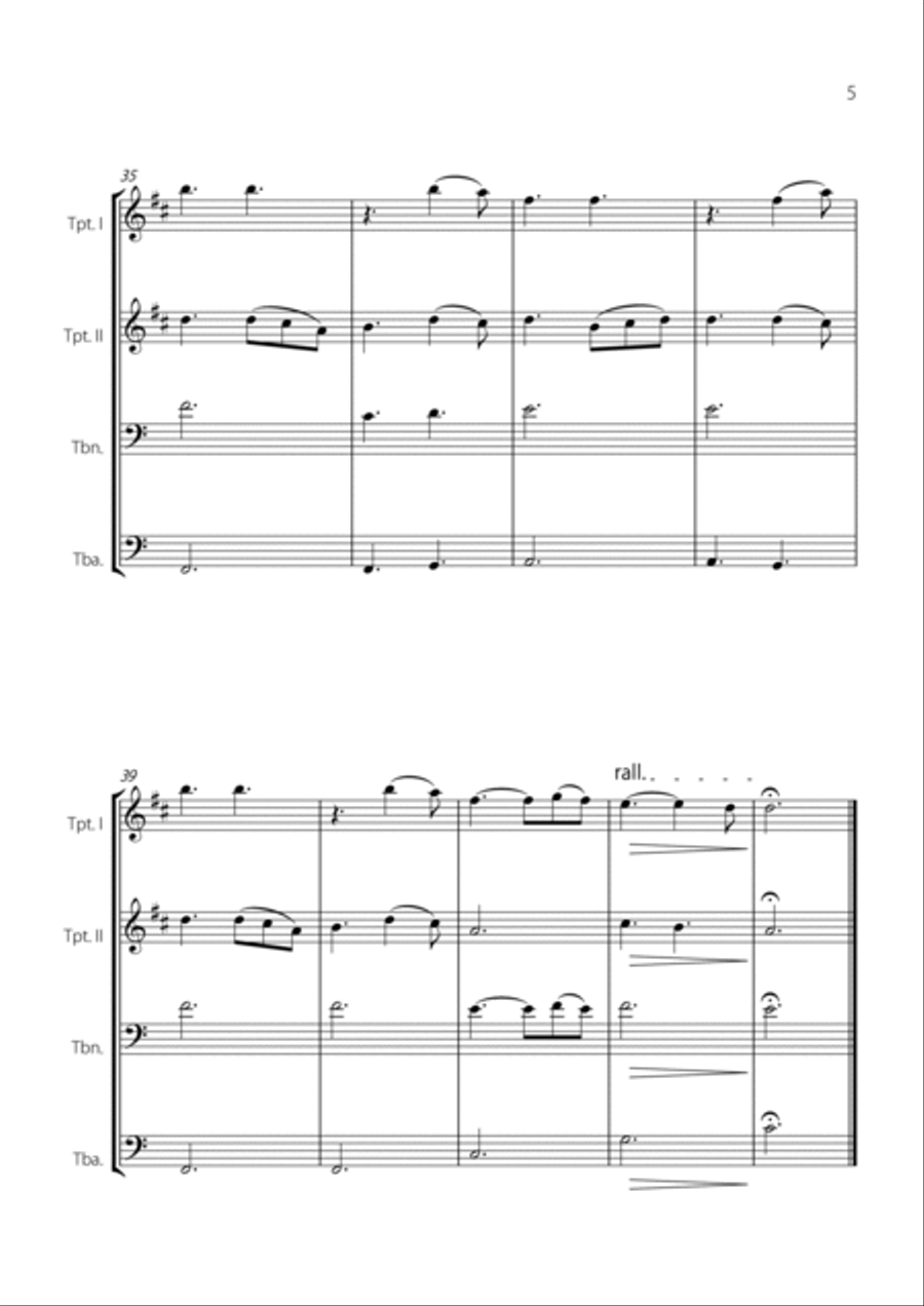 Hallelujah Brass Quartet scores gallery preview page 5
