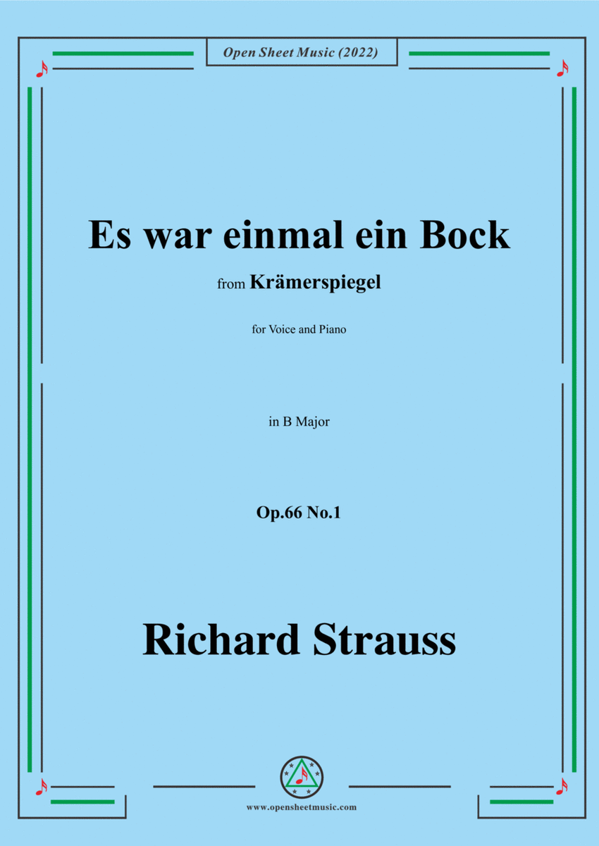 Richard Strauss-Es war einmal ein Bock,in B Major,Op.66 No.1 image number null