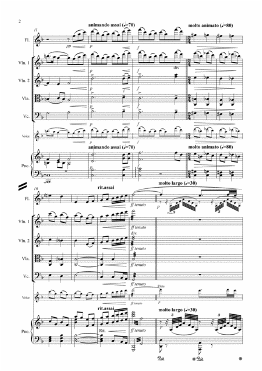Mascagni - Cavalleria Rusticana - PRELUDIO Small Ensemble scores gallery preview page 2