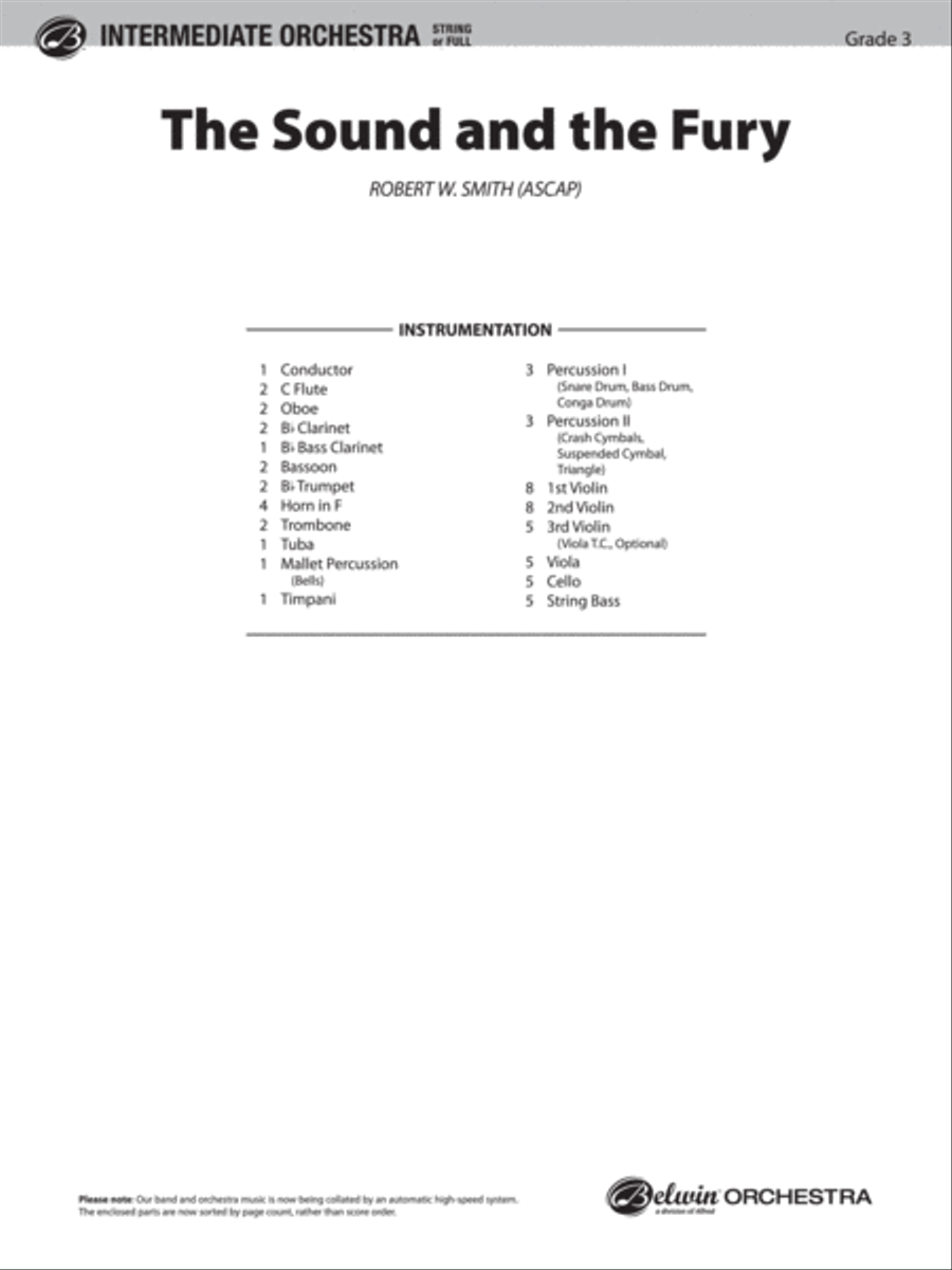 The Sound and the Fury Full Orchestra scores gallery preview page 2