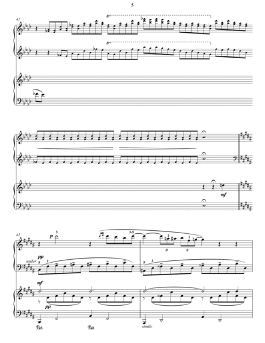 Liebestraum no. 3 (Piano 4-hands) Piano Duet scores gallery preview page 5