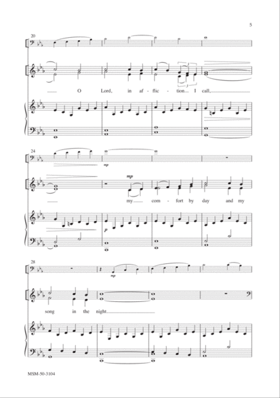 My Song in the Night 4-Part scores gallery preview page 4