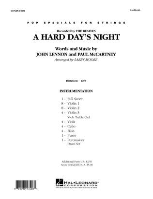 Book cover for A Hard Day's Night - Full Score