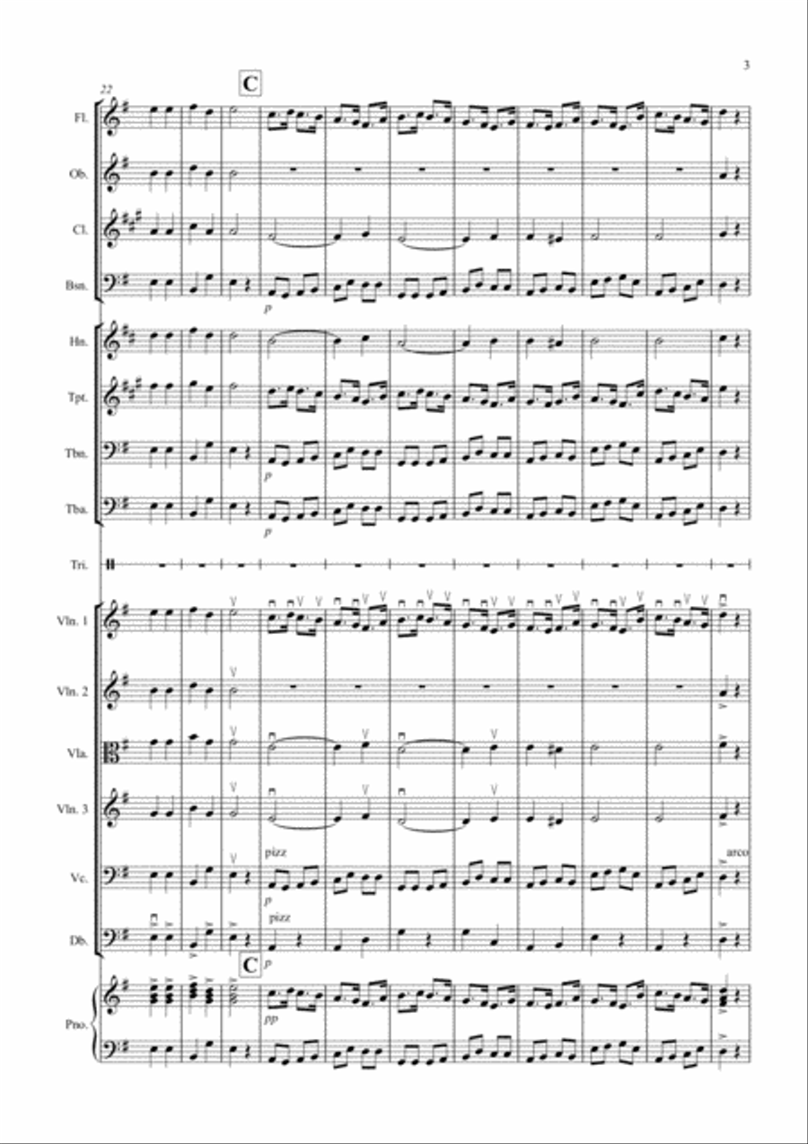 March (fantasia from Nutcracker) for School Orchestra Full Orchestra scores gallery preview page 3