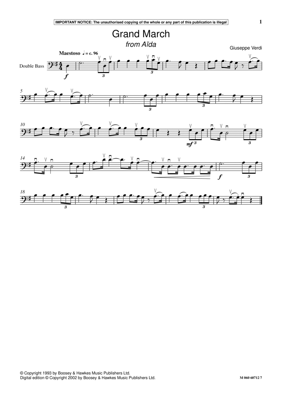 Grand March (from Aida) School and Community scores gallery preview page 1