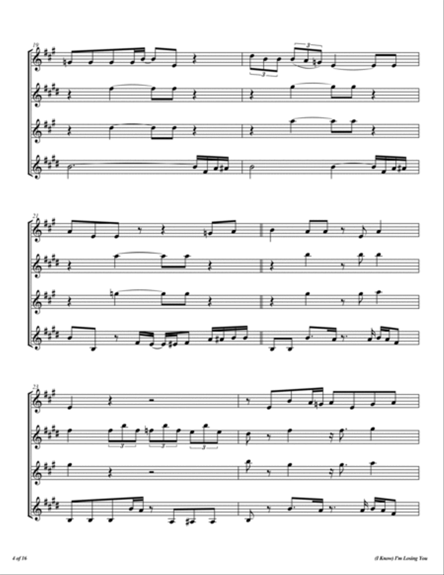 I'm Losing You (i Know) Woodwind Quartet scores gallery preview page 5