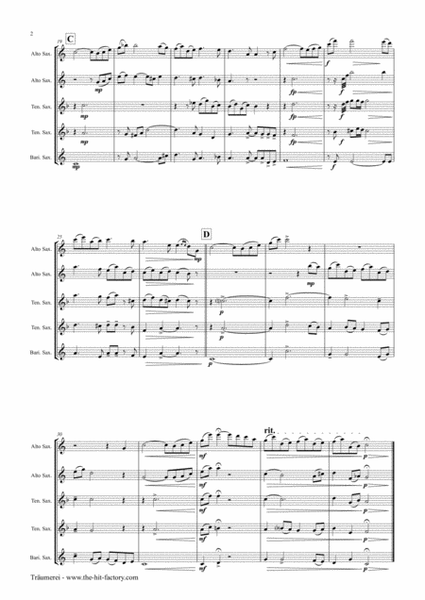 Träumerei - romantic Masterpiece by R.Schumann - Saxophone Quintet
