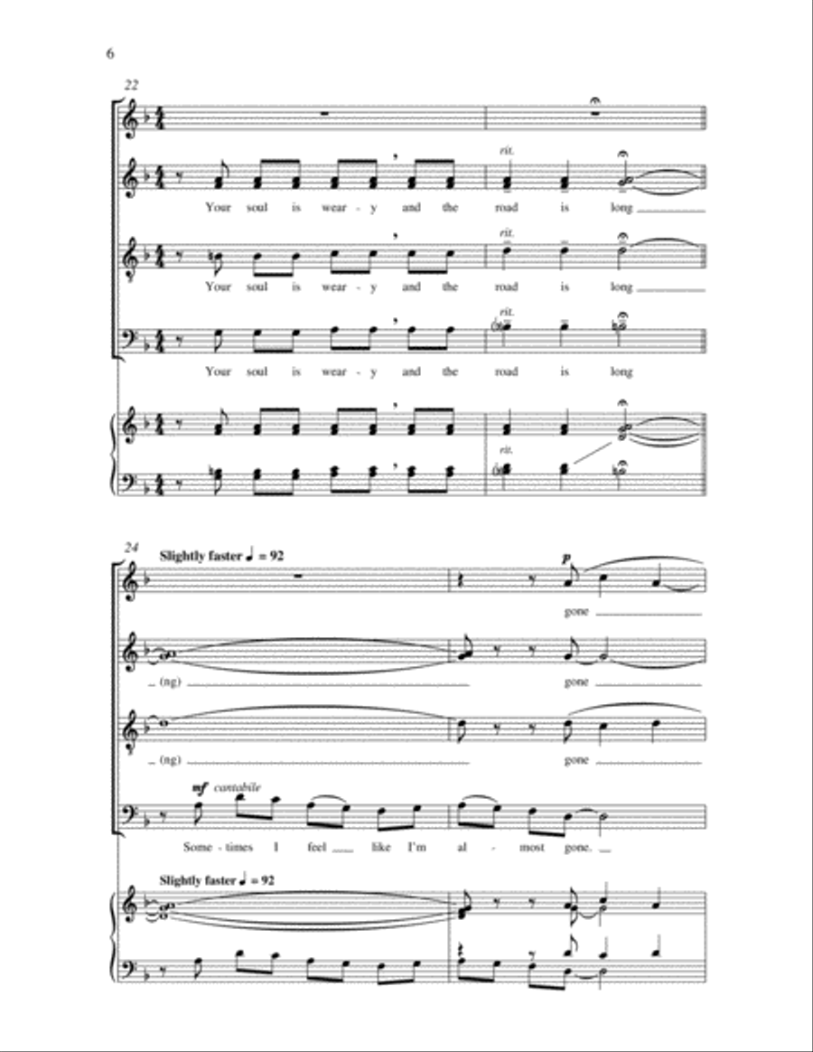 Motherless Child 4-Part scores gallery preview page 6