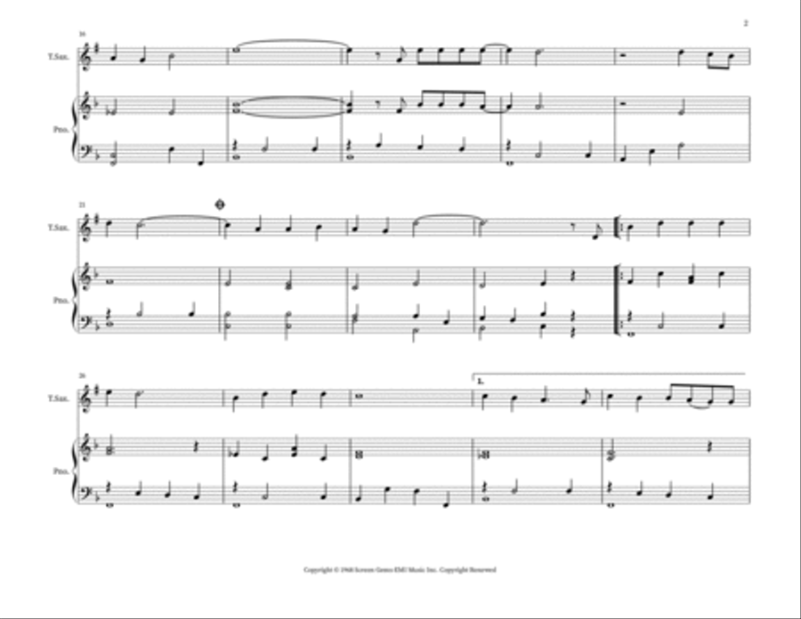 Hooked On A Feeling Woodwind Duet scores gallery preview page 2