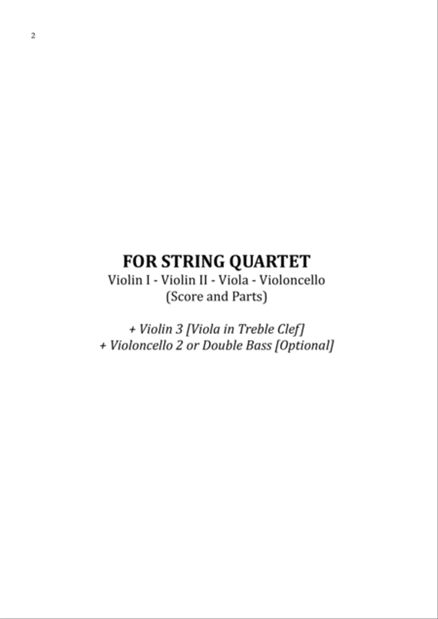 Uptown Funk String Quartet scores gallery preview page 2
