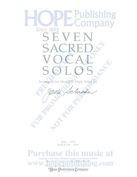 Seven Sacred Vocal Solos image number null