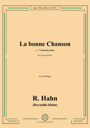 R. Hahn-La bonne Chanson,from '7 Chansons grises',in A flat Major