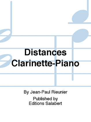 Book cover for Distances Clarinette-Piano