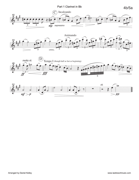 Pas de Deux from the Nutcracker for Wind Quartet (Mixed Quartet, Double Reed Quartet, or Clarinet Qu