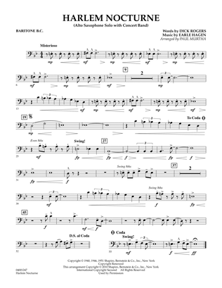 Harlem Nocturne (Alto Sax Solo with Band) - Baritone B.C.