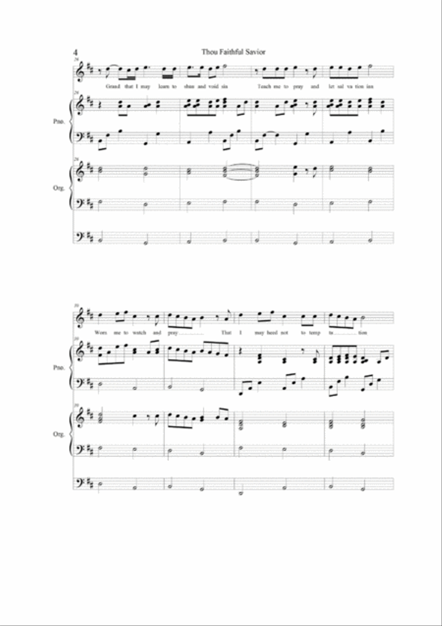 Thou Faithful Savior Small Ensemble scores gallery preview page 4