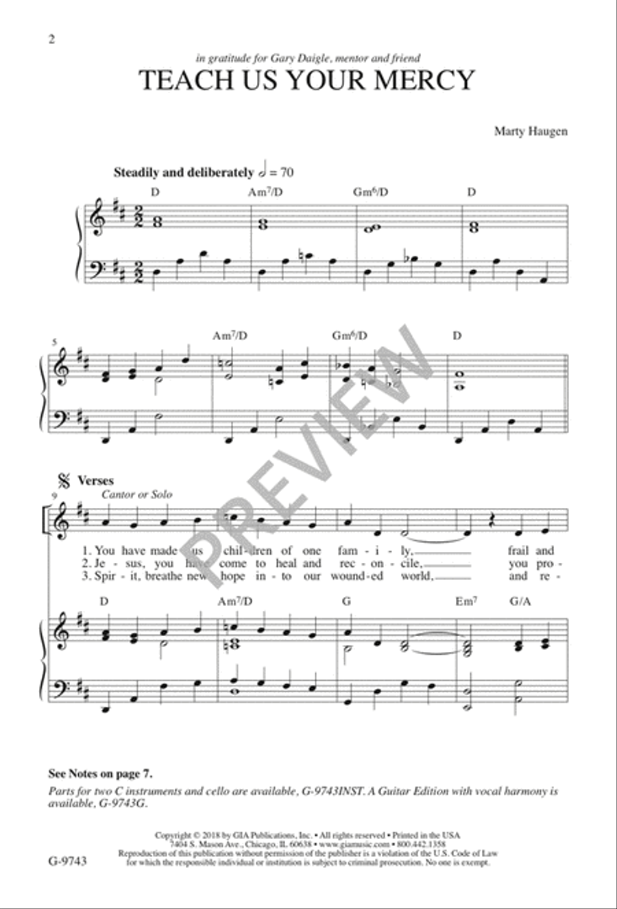 Teach Us Your Mercy 3-Part scores gallery preview page 3