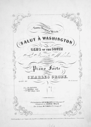 Salut `a Washington, or, Gems of the South
