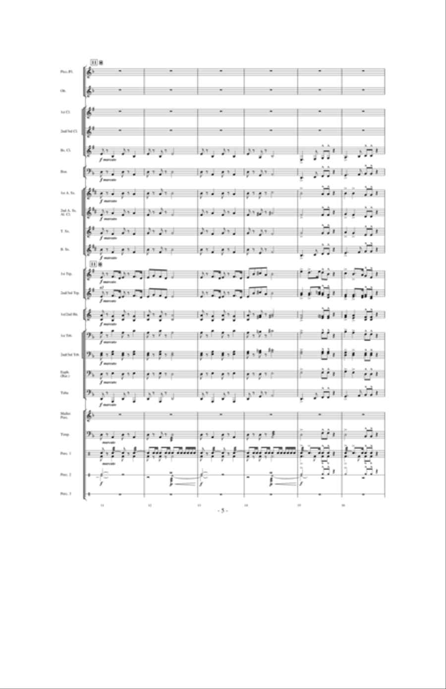 Quest of the Undaunted Knight Concert Band scores gallery preview page 4