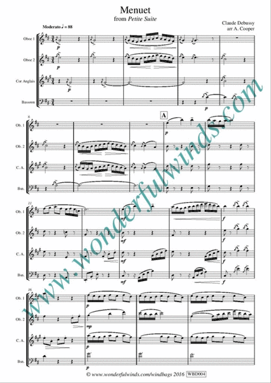 Menuet Bassoon scores gallery preview page 2