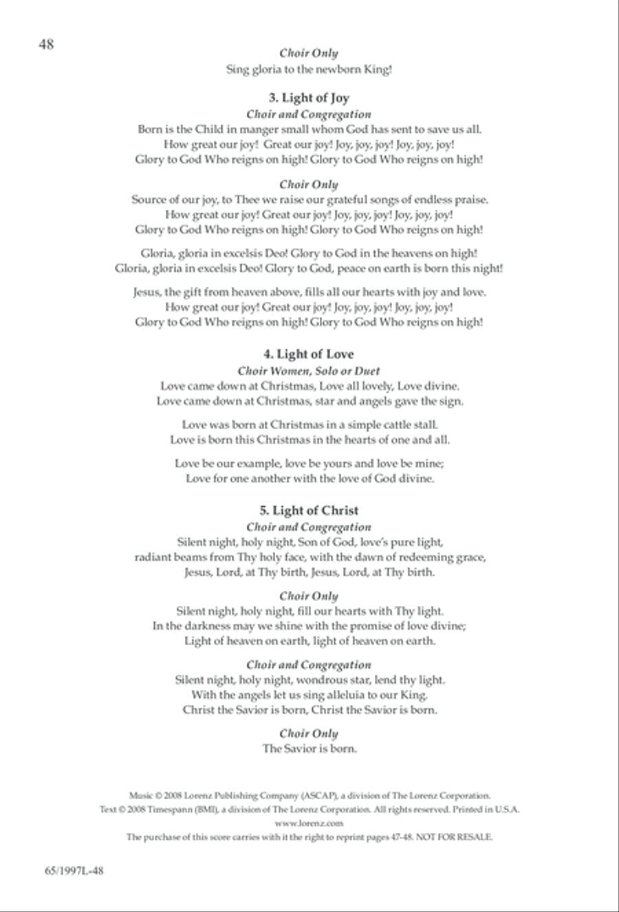 Candles and Carols Candles and Carols 3-Part scores gallery preview page 49