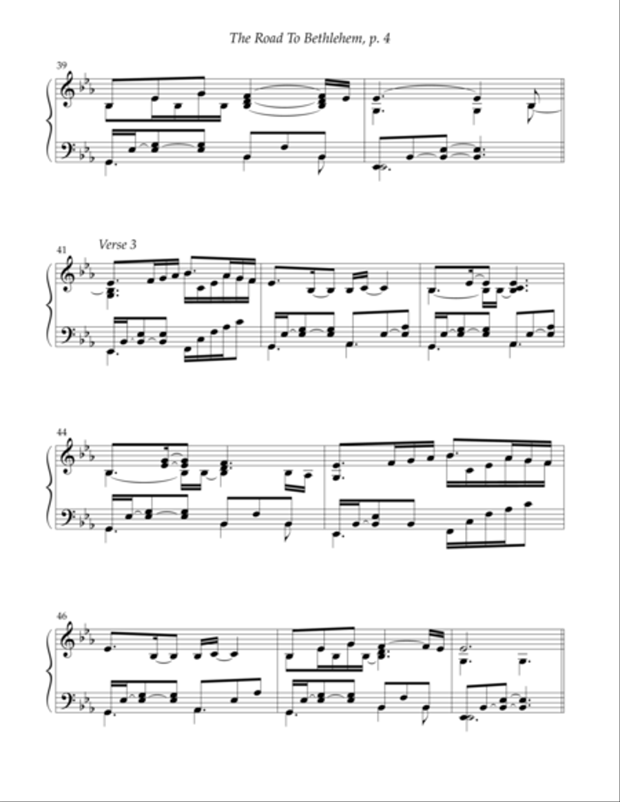The Road To Bethlehem Piano Solo scores gallery preview page 4