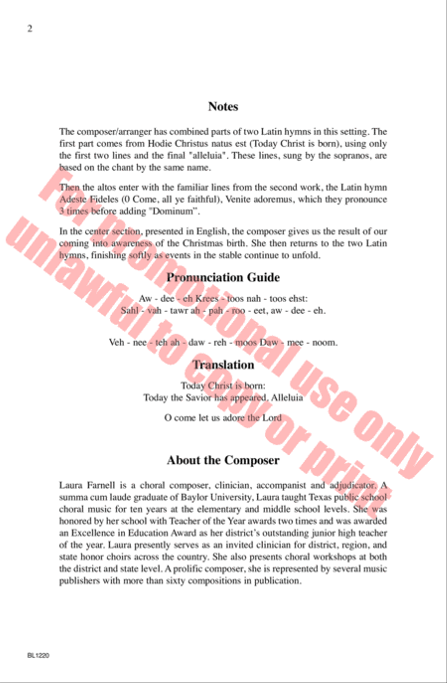 Hodie Christus Natus Est Choir scores gallery preview page 3