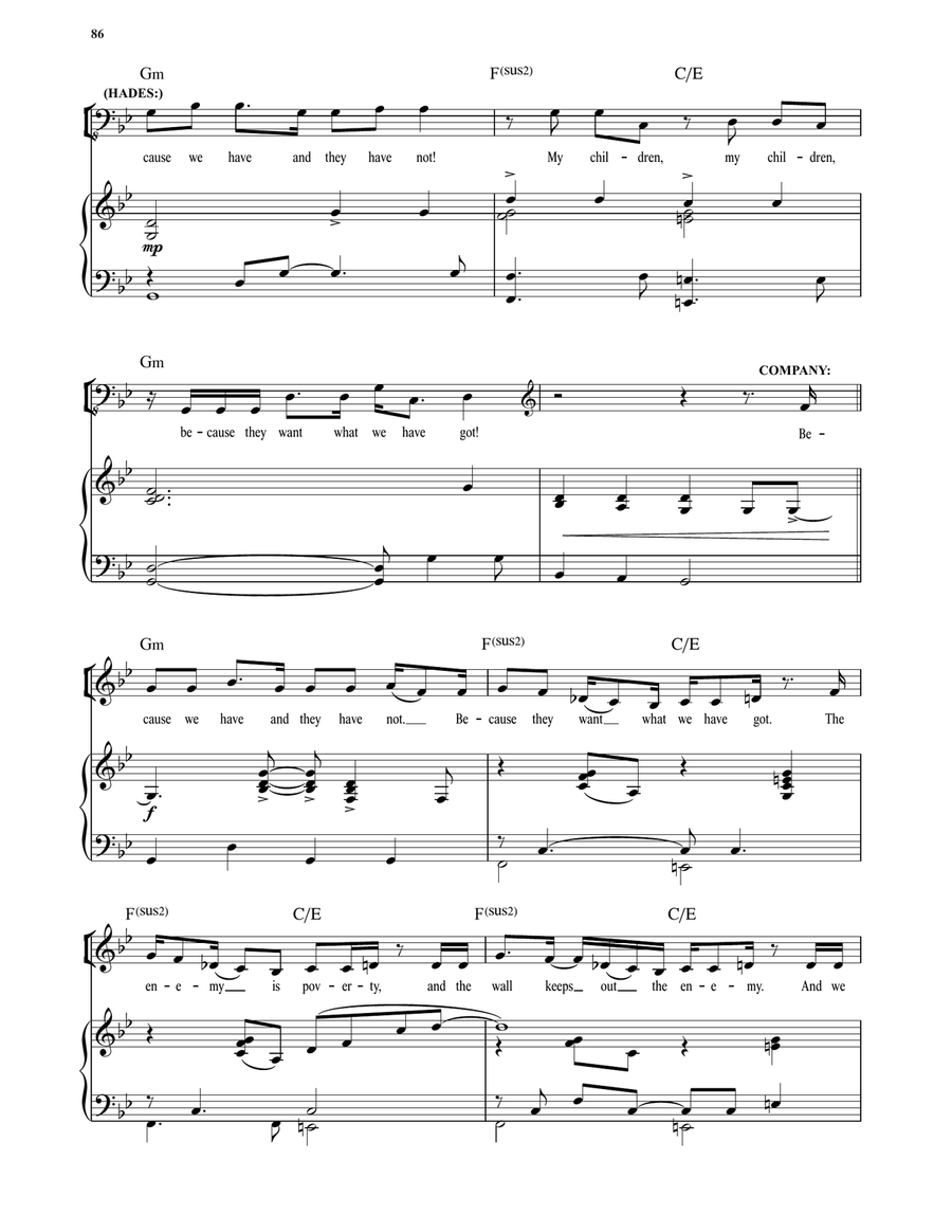 Why We Build The Wall (from Hadestown) Voice scores gallery preview page 5