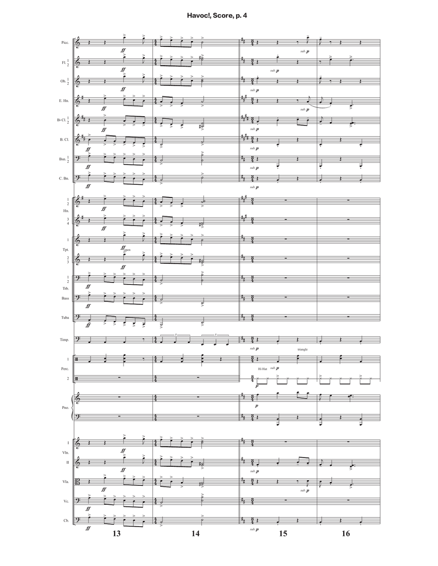 Havoc! - Score Only Full Orchestra scores gallery preview page 4