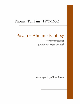 Pavan-Alman-Fantasy for recorder quartet