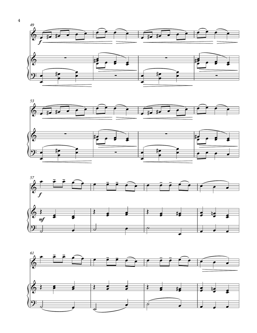 Carol Of The Bells Flute and Piano Flute Solo scores gallery preview page 4