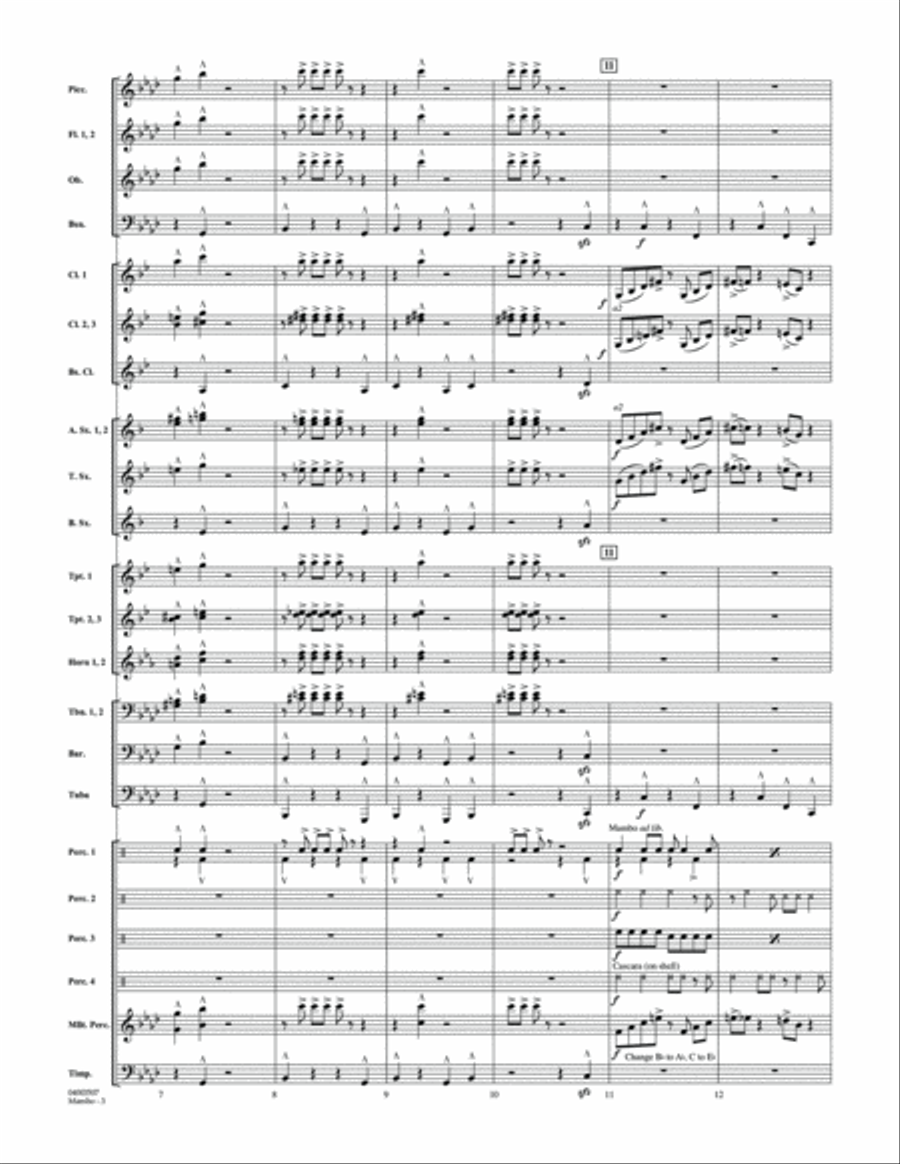 Mambo (from West Side Story) - Conductor Score (Full Score) Concert Band scores gallery preview page 3