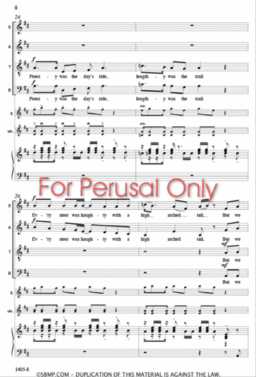 The Bunk-House Orchestra - SATB Octavo 4-Part scores gallery preview page 7
