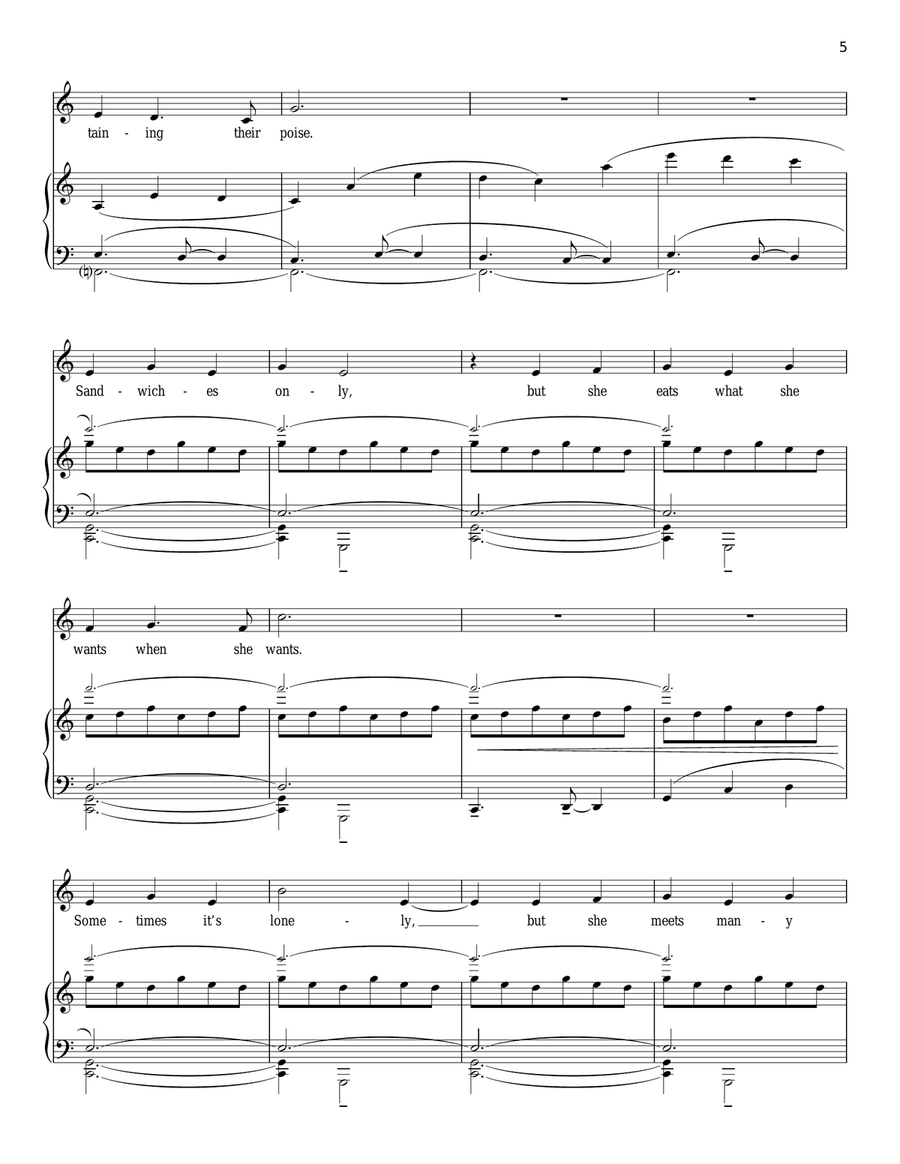 The Glamorous Life Piano, Vocal scores gallery preview page 5