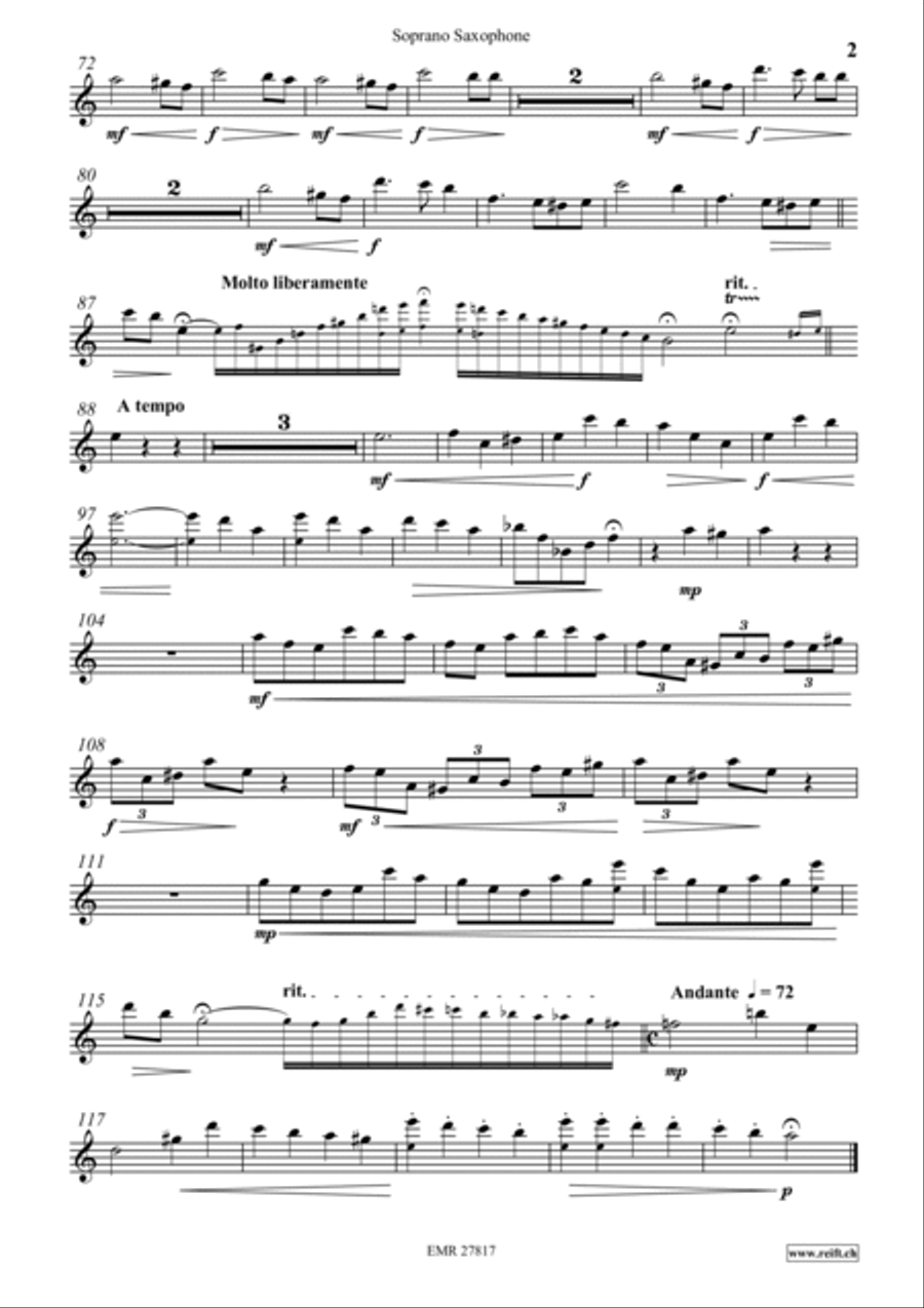 Nocturne Soprano Saxophone scores gallery preview page 3