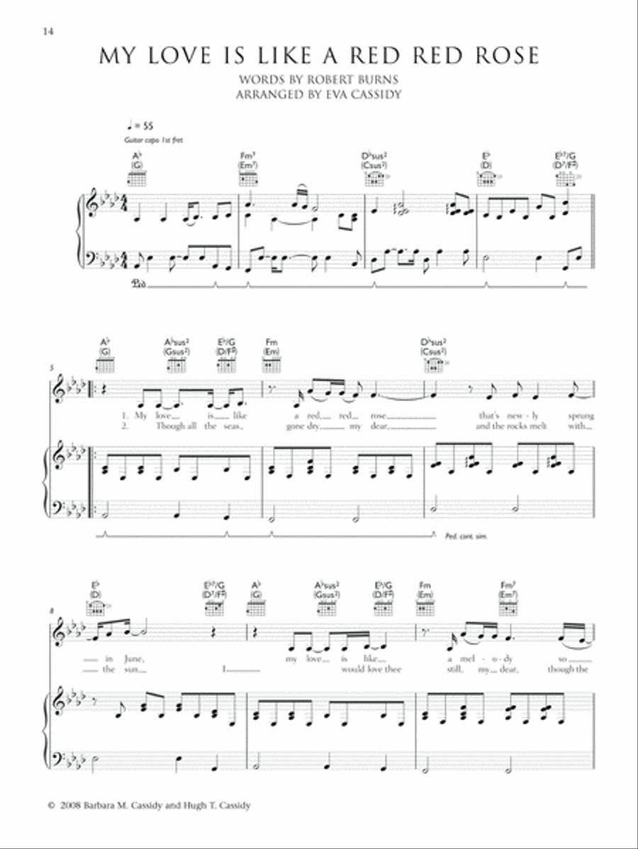 Eva Cassidy -- Somewhere Piano, Vocal, Guitar scores gallery preview page 6